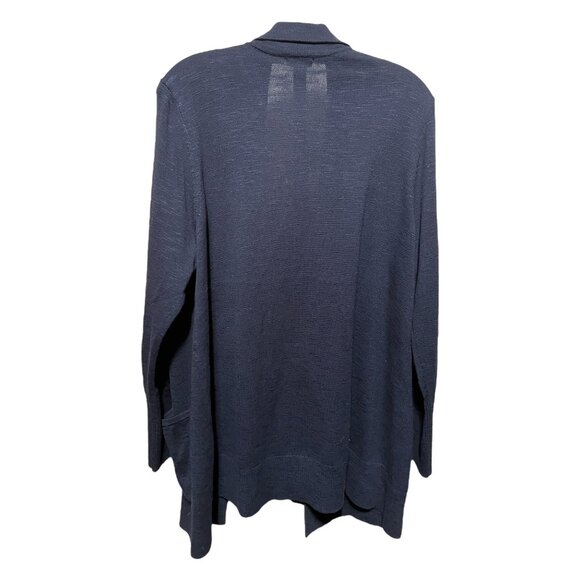 J. Jill Navy Blue Open Front Cardigan - Picture 2 of 4